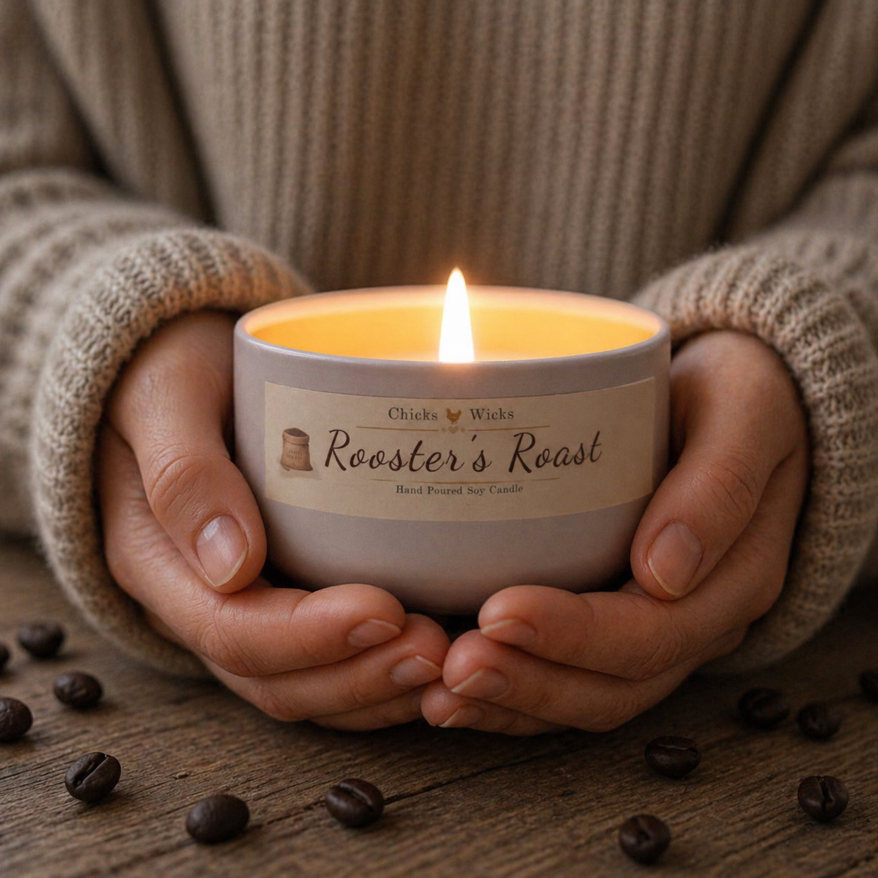 Signature Coffee Soy Candle | Roosters Roast | 4.6oz