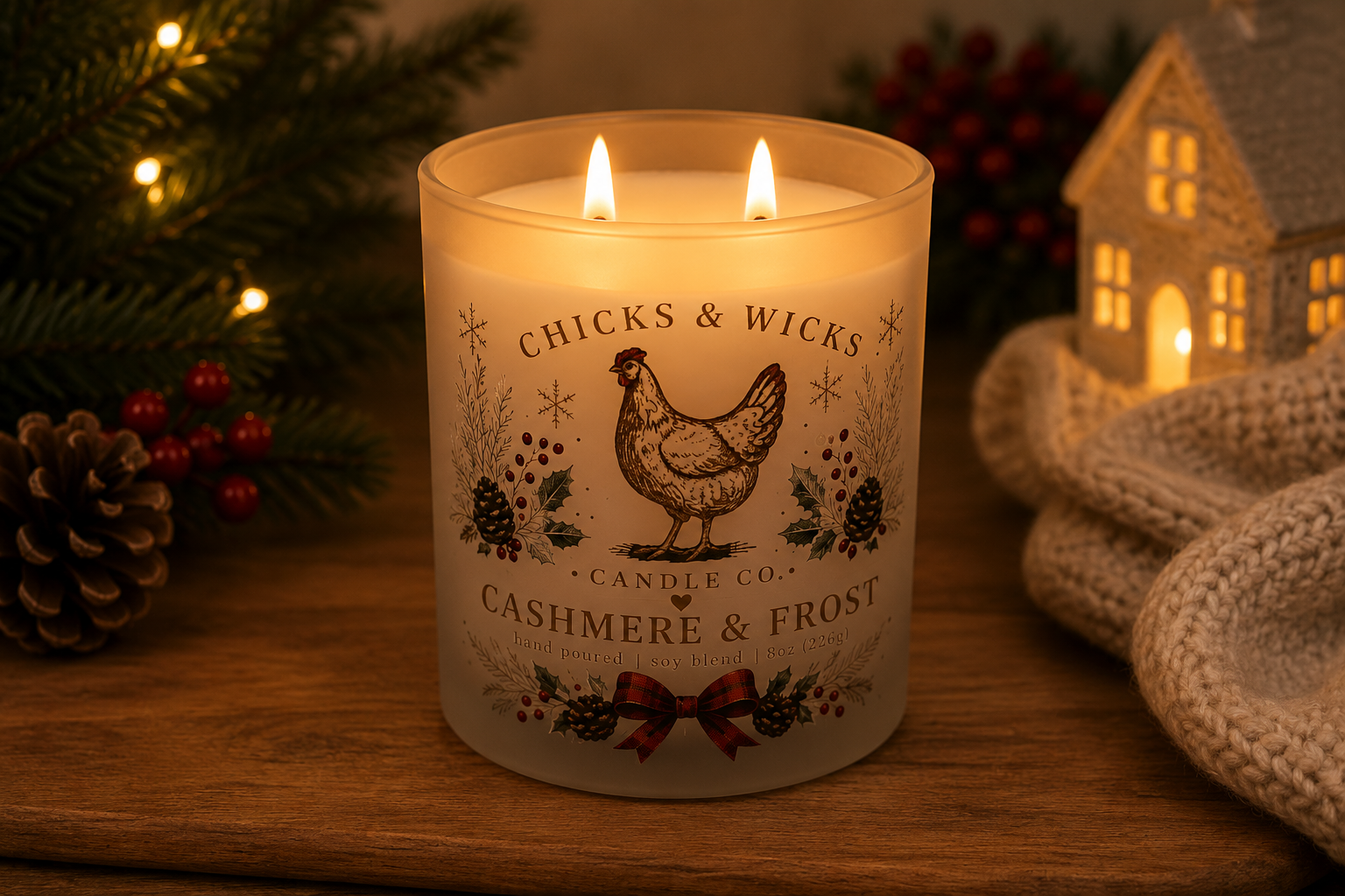 Cashmere & Frost | Gather & Glow Collection | Christmas Candle
