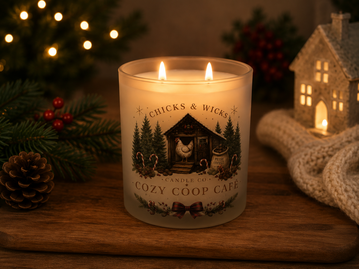 Cozy Coop Cafe | Gather & Glow Collection | Christmas Candle