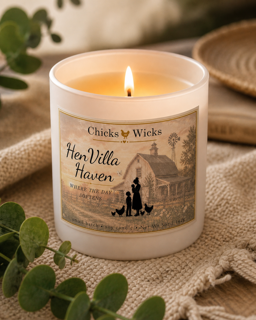 Signature Cozy Soy Candle | HenVilla Haven | Hand-poured