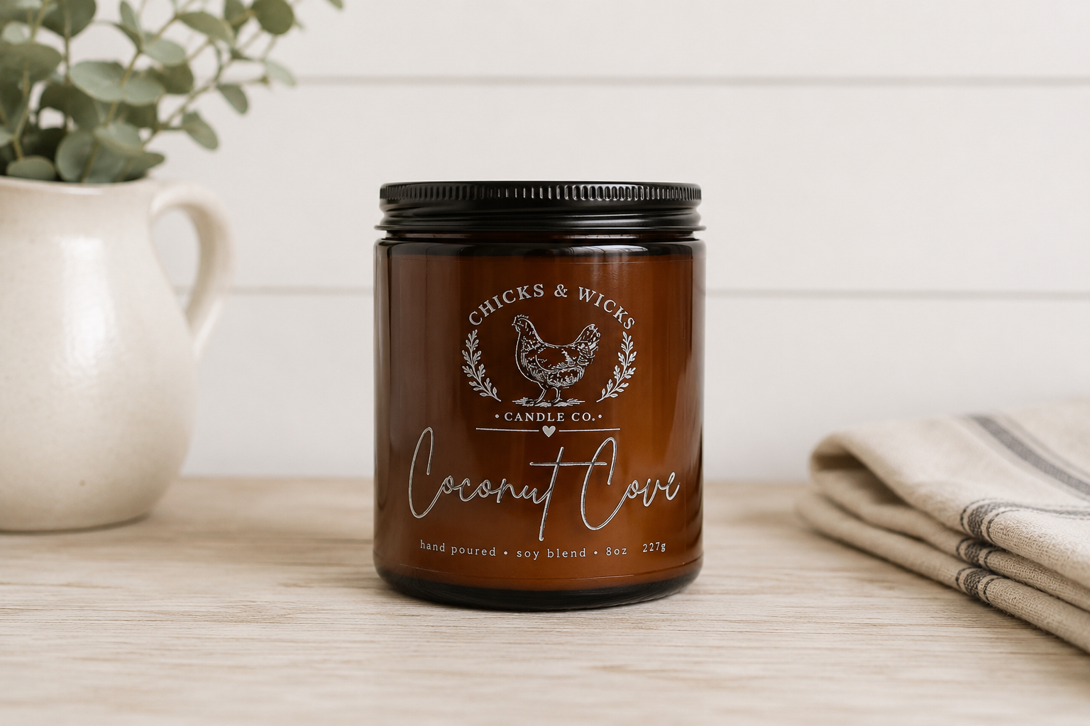 Coconut Soy Candle | Coconut Cove | Farmhouse Candle