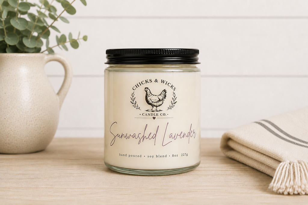 Lavender Soy Candle | Sunwashed Lavender | Farmhouse Candle | 8oz