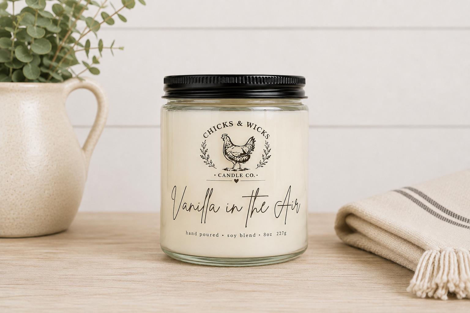 Vanilla Soy Candle | Vanilla in the Air | Farmhouse Candle