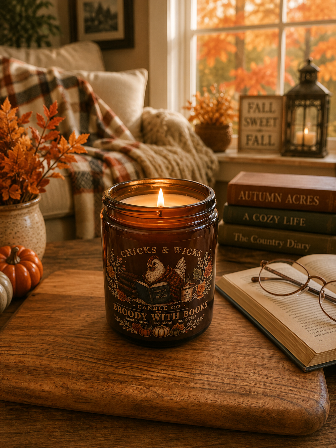 Broody With Books | Gather & Glow Collection | Fall Candle