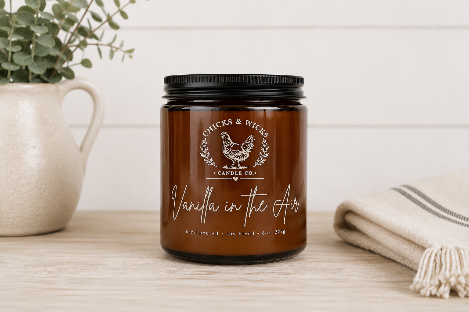 Vanilla Soy Candle | Vanilla in the Air | Farmhouse Candle