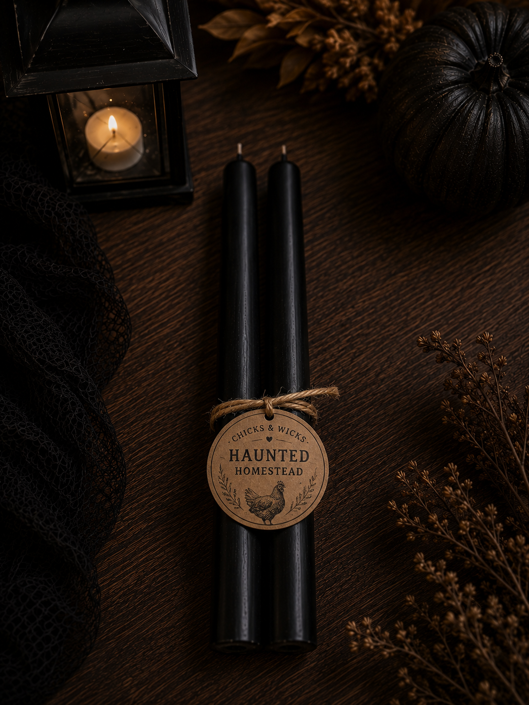 Haunted Homestead Beeswax Tapers