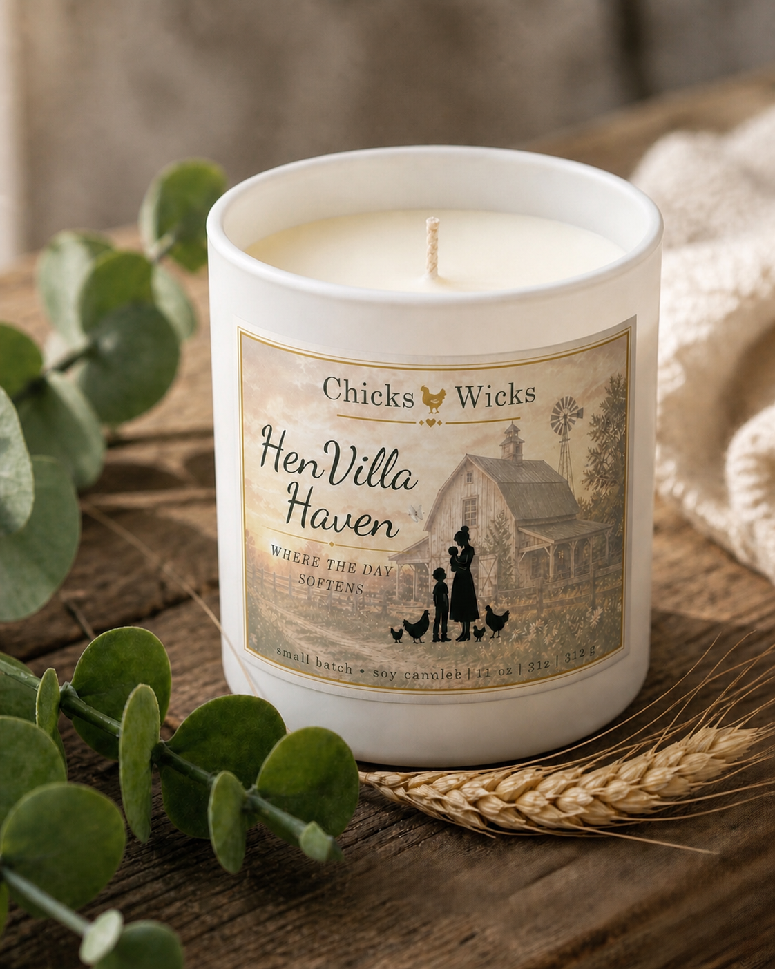 Signature Cozy Soy Candle | HenVilla Haven | Hand-poured