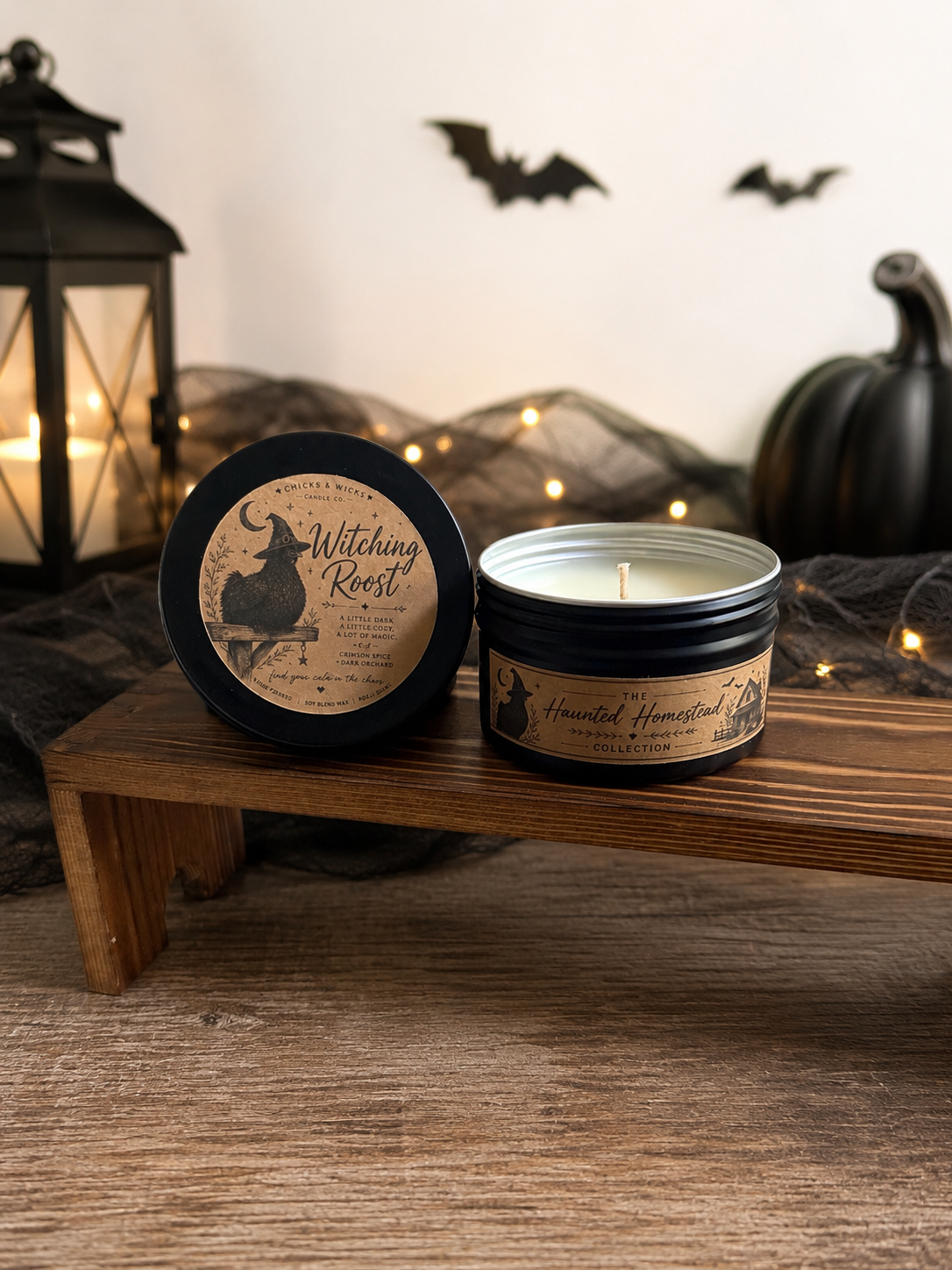 The Witching Roost | Haunted Homestead Collection | Halloween Candle | 4oz