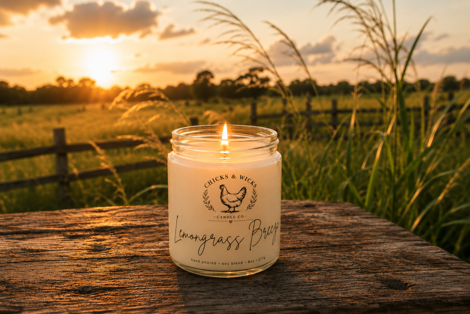 Lemon Soy Candle | Lemongrass Breeze | Farmhouse Candle