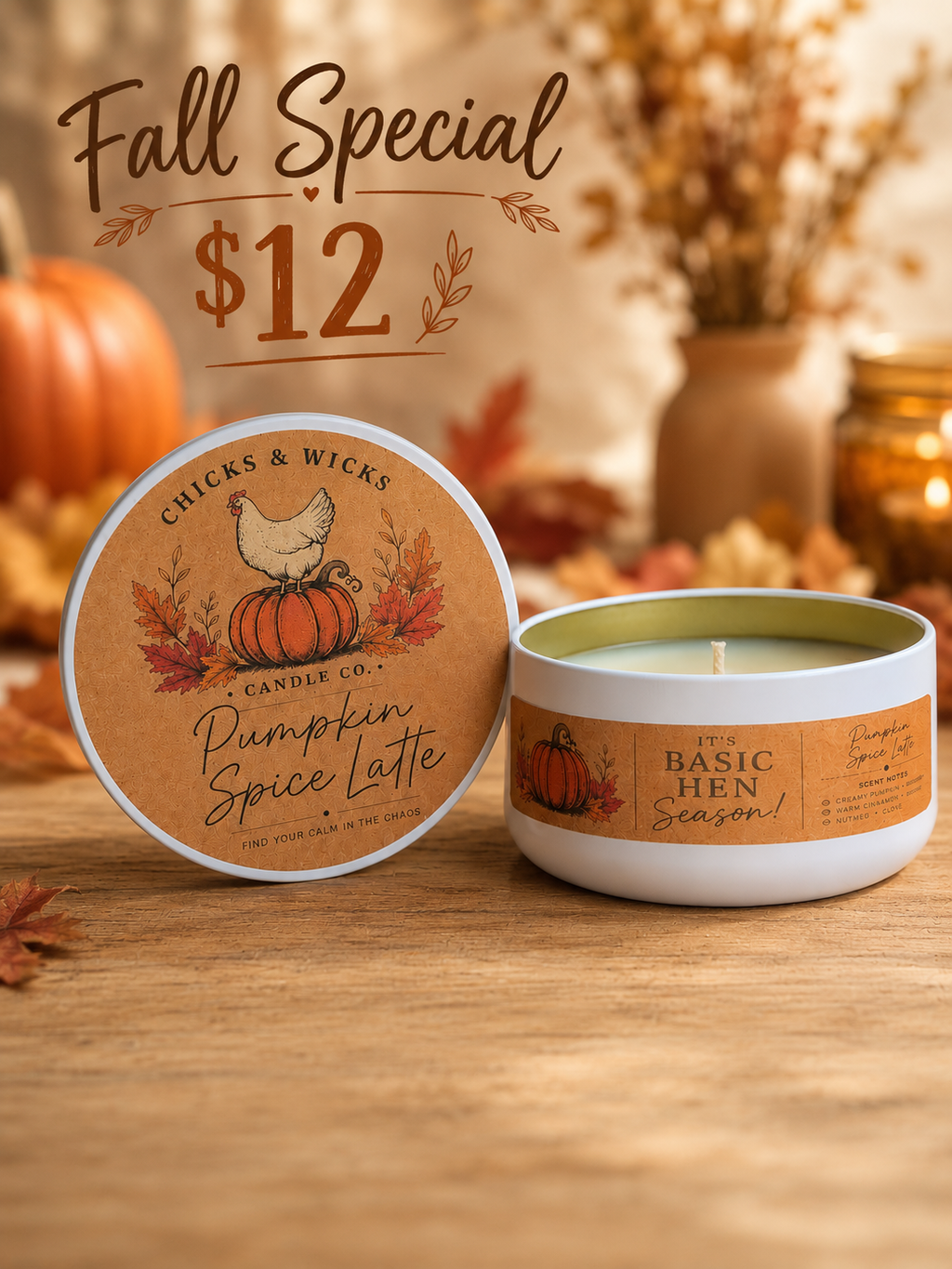 Pumpkin Spice Latte | Basic Hen Season | 4.6oz