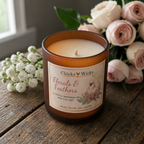 Signature Floral Soy Candle | Florals & Feathers | Hand-poured