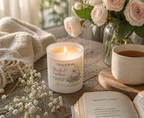 Signature Floral Soy Candle | Florals & Feathers | Hand-poured