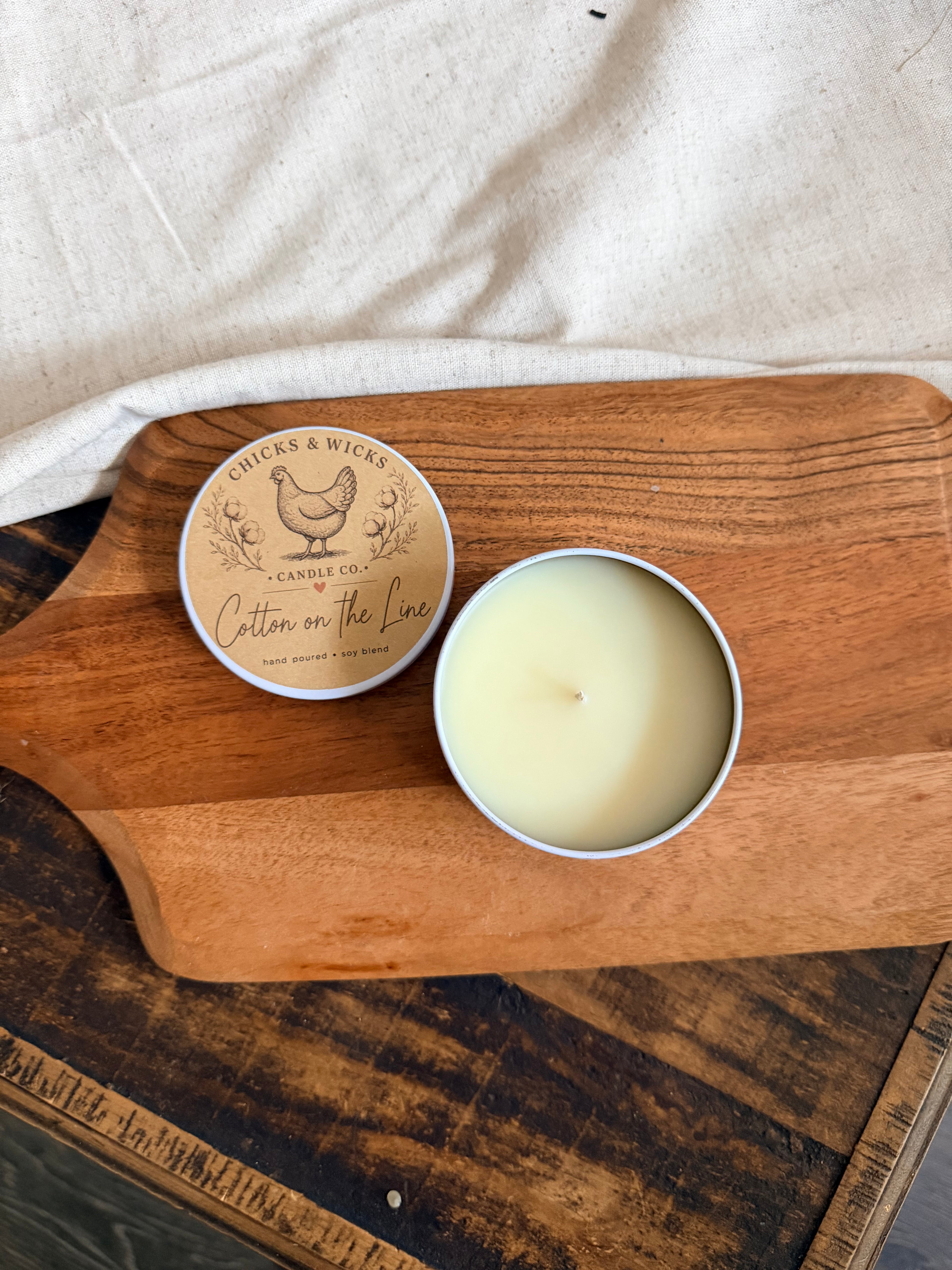 Cotton on the Line Soy Candle | Farmhouse Collection | 4.6oz