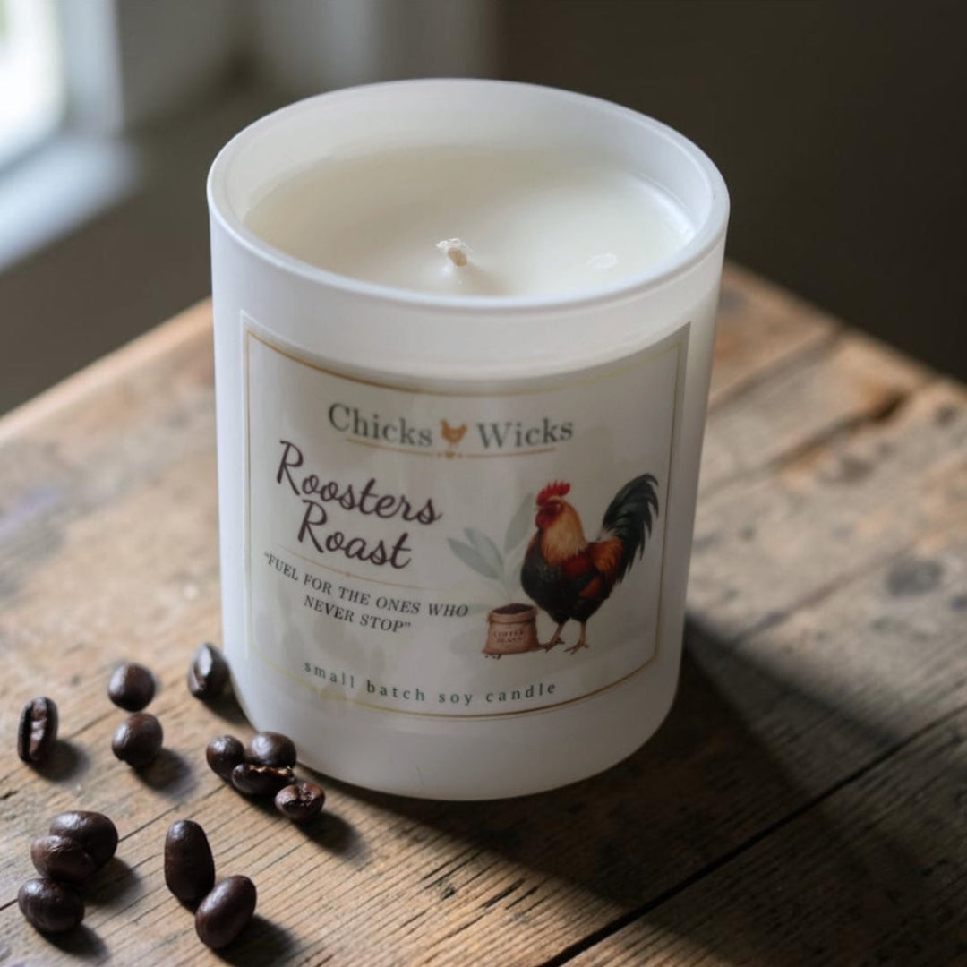 Signature Coffee Soy Candle | Roosters Roast | Hand-poured