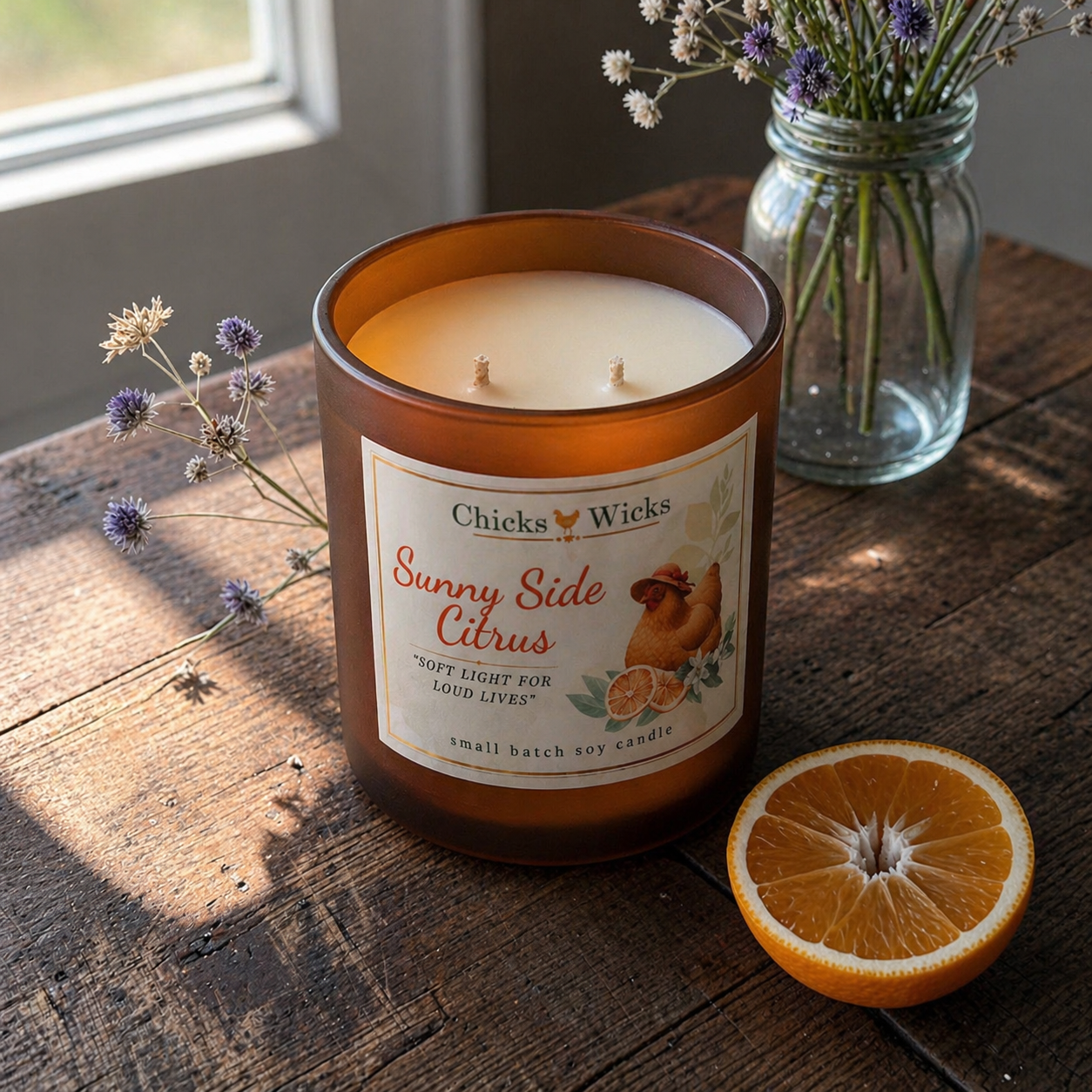 Signature Citrus Soy Candle | Sunny Side Citrus | Hand-poured